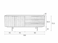 Zuiver travis walnoot dressoir - afbeelding 4 van  7