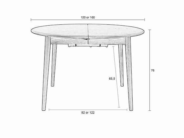 Zuiver twist table rond 120/160 walnoot eetkamertafel - afbeelding 6 van  12