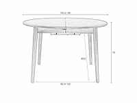 Zuiver twist table rond 120/160 walnoot eetkamertafel - afbeelding 6 van  12