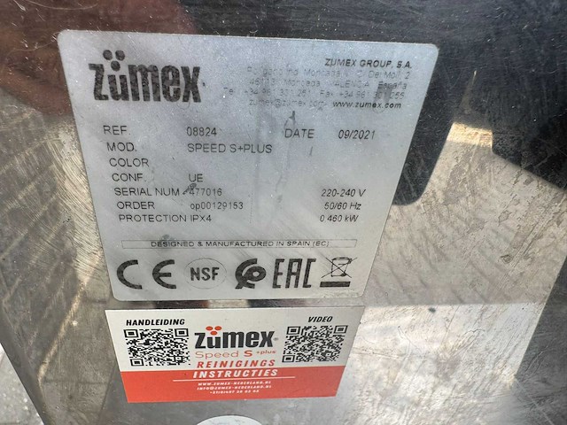 Zumex - 2021 - speed s+plus - sinaasappelpers - afbeelding 6 van  6