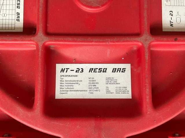 Zumro nt-23 opblaasbaar hefkussen 23t - afbeelding 5 van  7