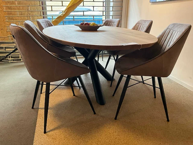 Zurich ovale eiken eetkamertafel - afbeelding 2 van  8