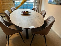 Zurich ovale eiken eetkamertafel - afbeelding 4 van  8