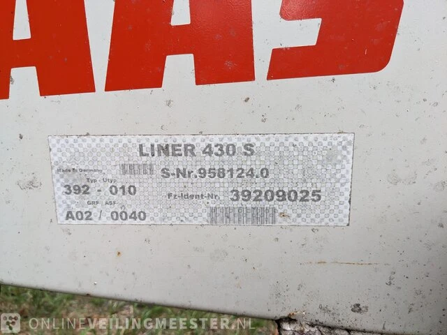 Zwadhark claas, liner 430s - afbeelding 9 van  14