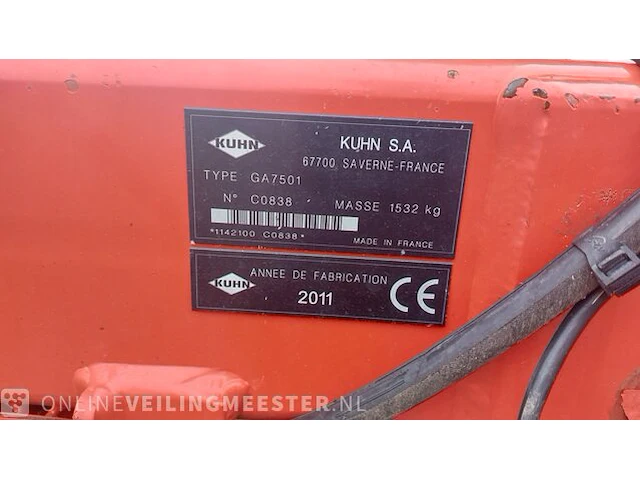 Zwadhark kuhn, ga7501, bouwjaar 2011 - afbeelding 37 van  42