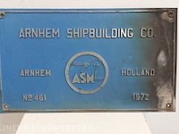 Zware metalen scheepsplaat asm arnhem ? 461, arnhem shipbuilding co. - afbeelding 1 van  4