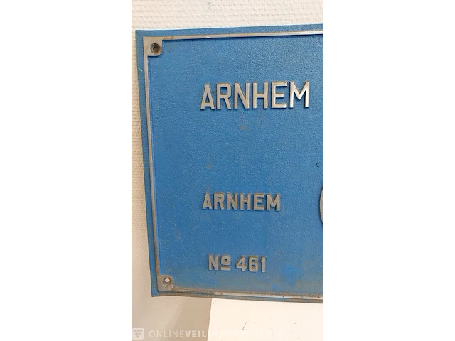 Zware metalen scheepsplaat asm arnhem ? 461, arnhem shipbuilding co. - afbeelding 2 van  4