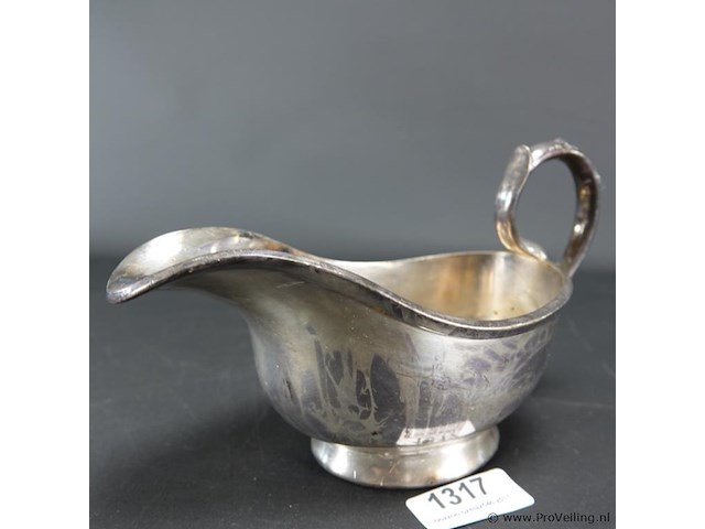 Zware verzilverde saucière - afbeelding 1 van  5