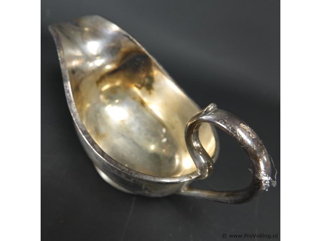 Zware verzilverde saucière - afbeelding 3 van  5