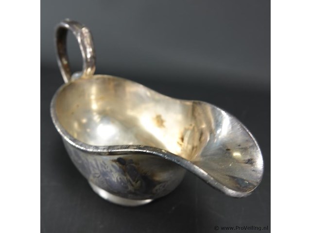 Zware verzilverde saucière - afbeelding 4 van  5