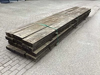 Zwart behandeld 300x75 mm balken (12x) - afbeelding 1 van  6