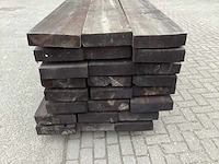 Zwart behandeld 300x75 mm balken (24x) - afbeelding 6 van  6
