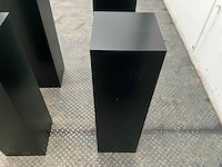 Zwart gelakte sokkel/zuil/pilaar (6x) - afbeelding 8 van  25