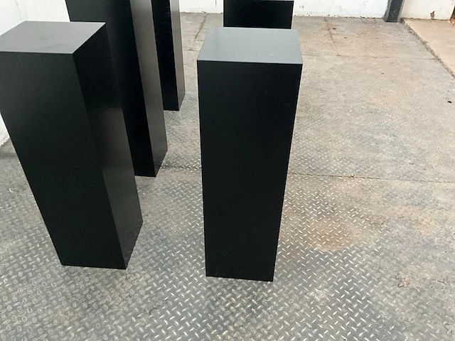 Zwart gelakte sokkel/zuil/pilaar (6x) - afbeelding 19 van  25