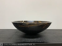 Zwart goud marmer waskom, portoro, 2023 - afbeelding 1 van  12