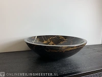 Zwart goud marmer waskom, portoro, 2023 - afbeelding 8 van  12