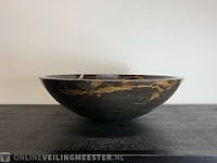 Zwart goud marmer waskom, portoro, 2023 - afbeelding 12 van  12