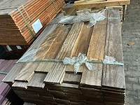 Zwart kabbes hardhouten planken geschaafd 21x145mm, lengte 125cm (152x) - afbeelding 1 van  3