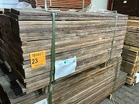 Zwart kabbes hardhouten planken geschaafd 21x145mm, lengte 125cm (152x) - afbeelding 3 van  3