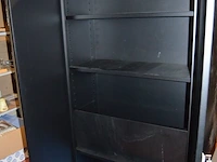 Zwart metalen boekenkast 2 deuren (1) - afbeelding 4 van  6
