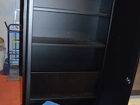 Zwart metalen boekenkast 2 deuren (1) - afbeelding 5 van  6
