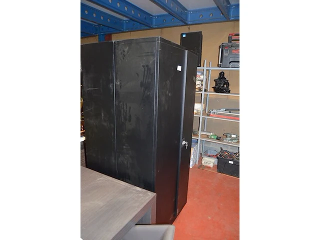 Zwart metalen boekenkast 2 deuren (1) - afbeelding 3 van  6