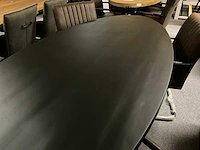 Zwarte mango ovale eetkamertafel - afbeelding 3 van  8