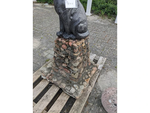 Zwarte tijger op sokkel - afbeelding 7 van  7
