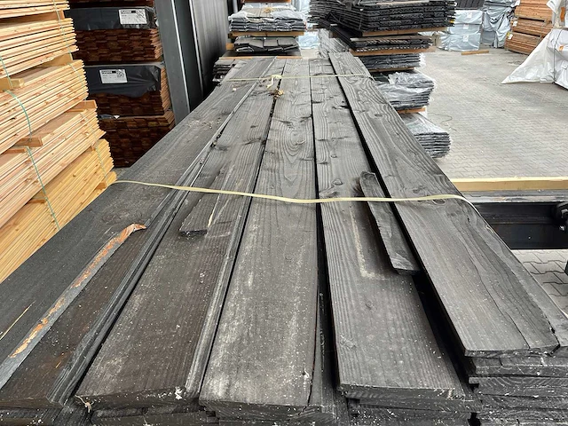 Zweeds rabat zwart gecoat 3000x171x26mm (52x) - afbeelding 1 van  3
