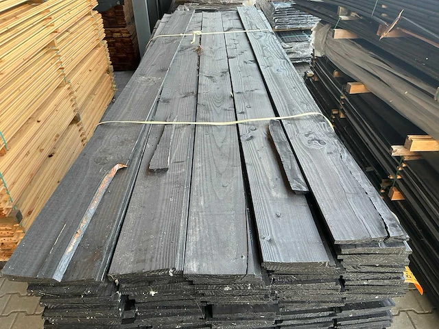 Zweeds rabat zwart gecoat 3000x190x26mm (52x) - afbeelding 1 van  3