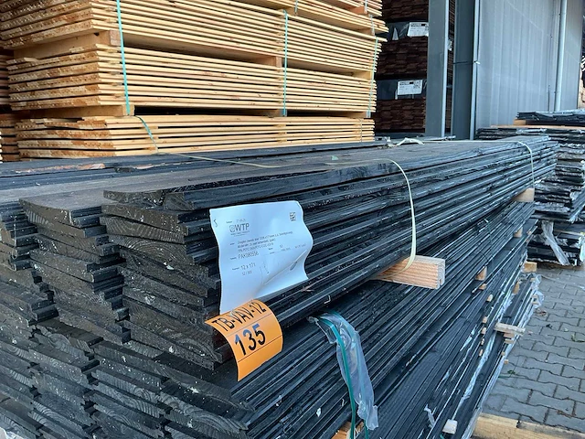 Zweeds rabat zwart gecoat 3000x190x26mm (52x) - afbeelding 2 van  3