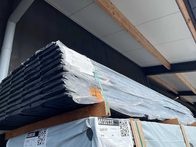 Zweeds rabat zwart gecoat 3000x195x16mm (100x) - afbeelding 4 van  4