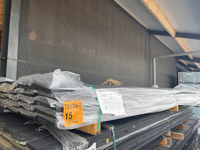 Zweeds rabat zwart gecoat 3000x195x16mm (50x) - afbeelding 2 van  3