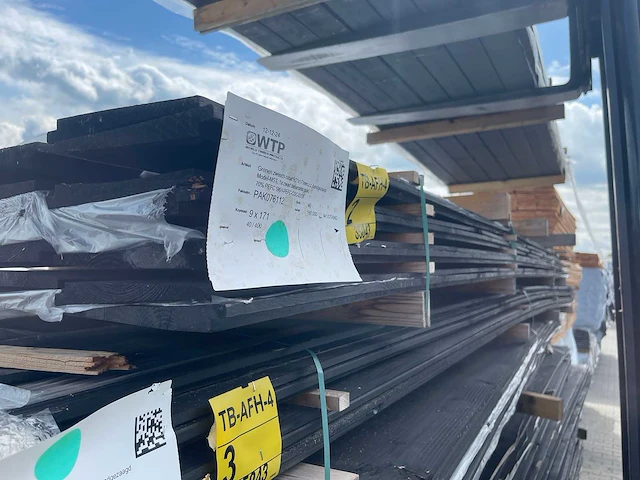 Zweeds rabat zwart gecoat 4000x195x18mm (40x) - afbeelding 2 van  3
