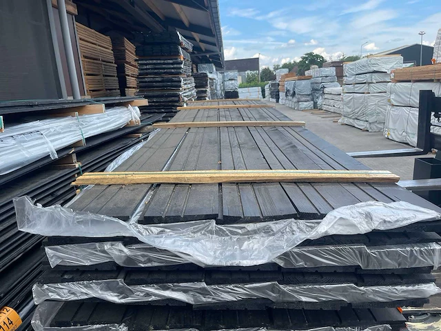 Zweeds rabat zwart gecoat 4000x195x18mm (50x) - afbeelding 1 van  3