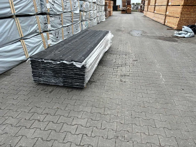 Zweeds rabat zwart gespoten 25x195mm, lengte 420cm (100x) - afbeelding 2 van  3