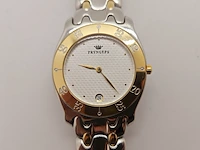 Zwitsers herenhorloge pryngeps two tone met golvende wijzerplaat - afbeelding 1 van  9