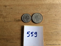 Zwitserse munten 1&2 fr - afbeelding 1 van  2