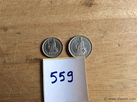 Zwitserse munten 1&2 fr - afbeelding 2 van  2