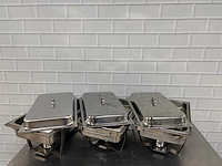 - rvs gastronorm rechaud met binnenbak gastronorm (3x) - afbeelding 3 van  3