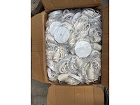 - witte fitting - 80 cm. draad - plafondkapje - 2 ringen - fitting - (70x)