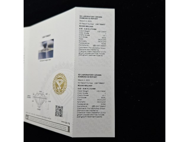 0.32 karaat diamant (gecertificeerd) - afbeelding 8 van  8