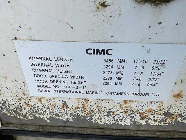 06-2006 cimc 1cc-s-19 zeecontainer - afbeelding 17 van  17