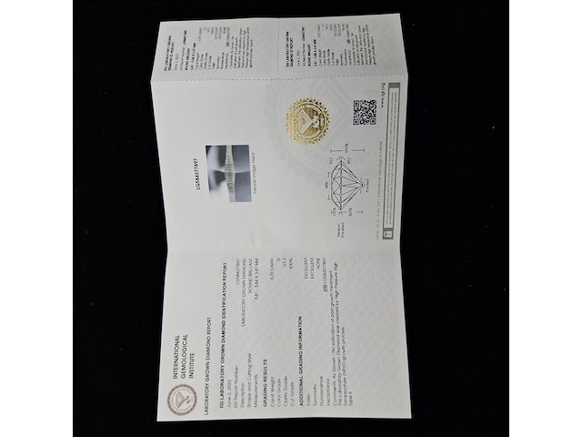 0.72 karaat diamant (gecertificeerd) igi (lg584377897) - afbeelding 6 van  7