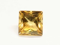0,90 ct. vierkante vorm saffraan coulor citrien-edelsteen