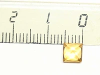 0,90 ct. vierkante vorm saffraan coulor citrien-edelsteen - afbeelding 3 van  6