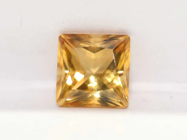 0,90 ct. vierkante vorm saffraan coulor citrien-edelsteen - afbeelding 5 van  6