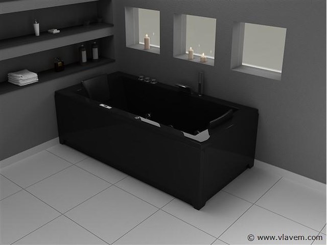 1 à 2 persoons whirlpool massagebad - half vrijstaand 183x90cm - afbeelding 4 van  16
