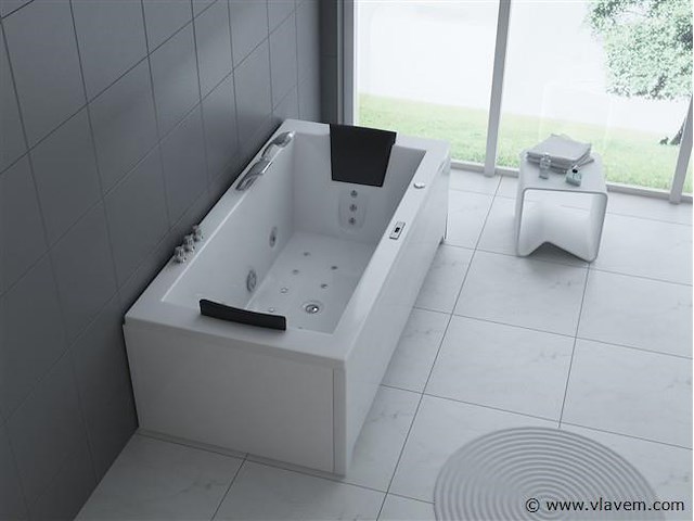 1 à 2 persoons whirlpool massagebad - half vrijstaand 183x90cm - afbeelding 1 van  16
