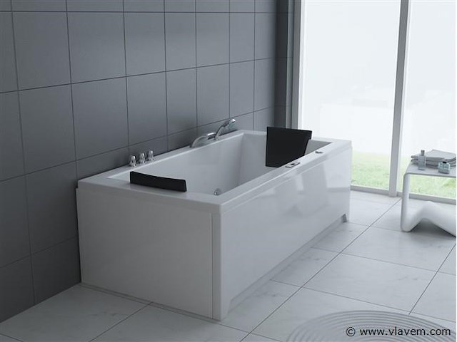 1 à 2 persoons whirlpool massagebad - half vrijstaand 183x90cm - afbeelding 9 van  16